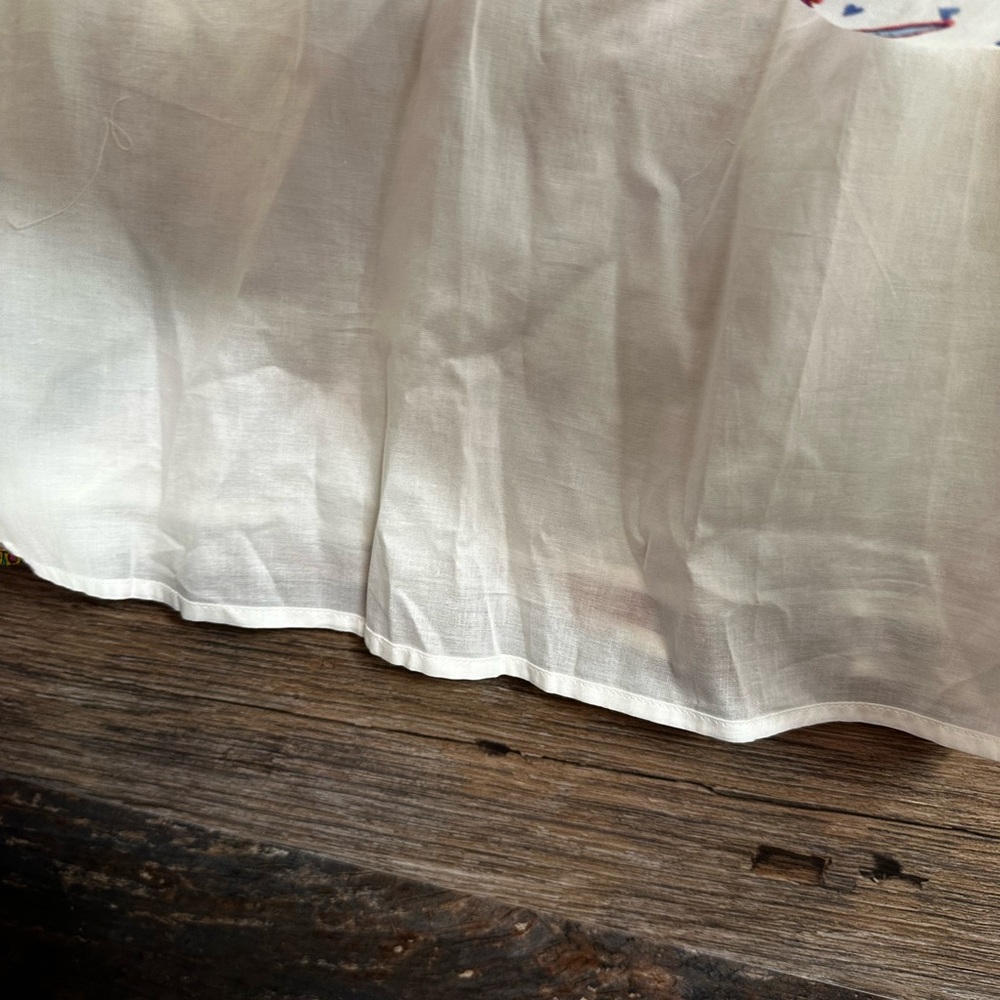 Talbots White Ruffled Flutter Sleeve Paisley Blouse - Picture 5 of 8